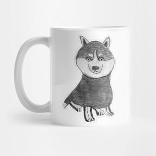 Husky - Art by 6 years old Mug